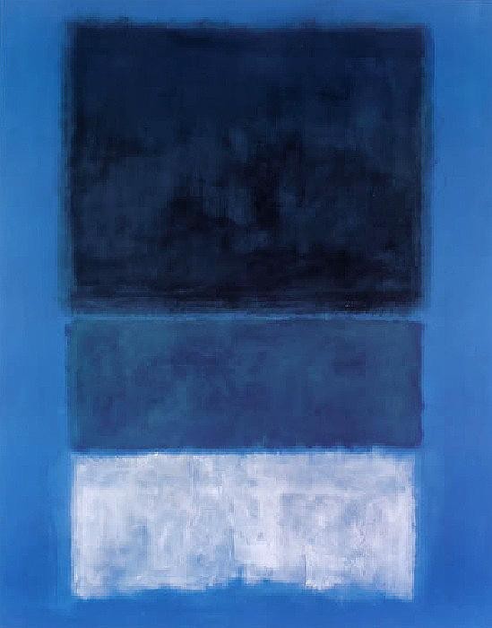 Mark Rothko No 14 White and Greens in Blue